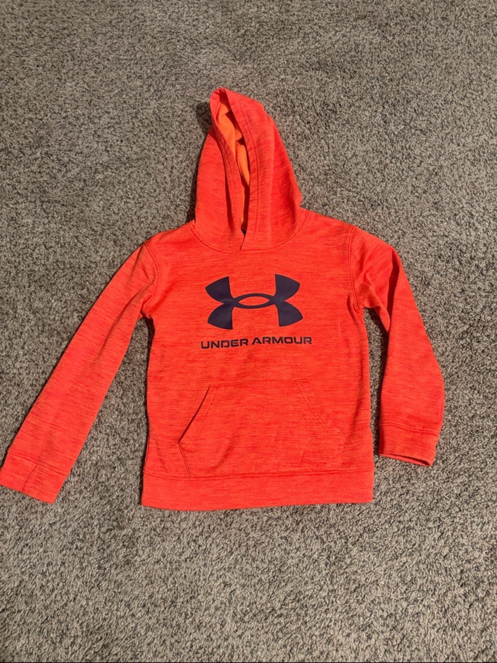 Under Armour Kids Orange Pullover Hoodie with pocket
